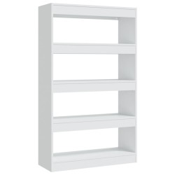 vidaXL Bücherregal/Raumteiler Weiß 80x30x135 cm Holzwerkstoff