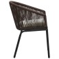 Gartenstühle 2 Stk. Braun PE-Rattan Gartenstühle 2 Stk. Braun PE-Rattan