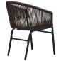 Gartenstühle 2 Stk. Braun PE-Rattan Gartenstühle 2 Stk. Braun PE-Rattan