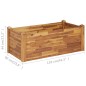 vidaXL Garten-Hochbeet 110 x 60 x 44 cm Massivholz Akazie vidaXL Garten-Hochbeet 110 x 60 x 44 cm Massivholz Akazie