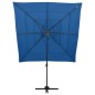 vidaXL Sonnenschirm mit Aluminium-Mast 4-lagig Azurblau 250x250 cm vidaXL Sonnenschirm mit Aluminium-Mast 4-lagig Azurblau 250x250 cm