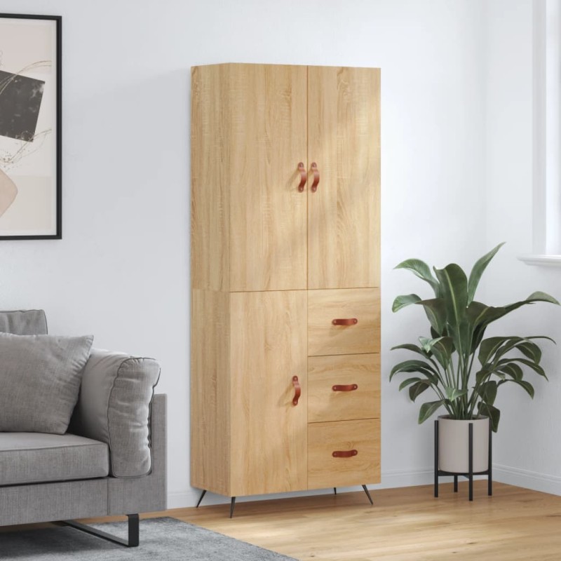 Highboard Sonoma-Eiche 69,5x34x180 cm Holzwerkstoff Highboard Sonoma-Eiche 69,5x34x180 cm Holzwerkstoff