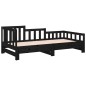 vidaXL Tagesbett Ausziehbar Schwarz 2x(90x200) cm Massivholz Kiefer vidaXL Tagesbett Ausziehbar Schwarz 2x(90x200) cm Massivholz Kiefer