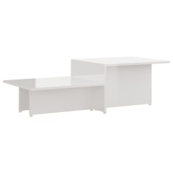 vidaXL Couchtisch Hochglanz-Weiß 111,5x50x33 cm Holzwerkstoff