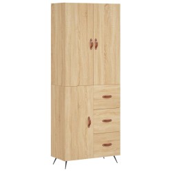 Highboard Sonoma-Eiche 69,5x34x180 cm Holzwerkstoff