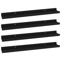 vidaXL Wandregale 4 Stk. Schwarz 60x9x3 cm