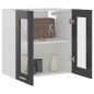 vidaXL Hängeglasschrank Hochglanz-Grau 60x31x60 cm Holzwerkstoff vidaXL Hängeglasschrank Hochglanz-Grau 60x31x60 cm Holzwerkstoff