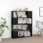 vidaXL Bücherregal Raumteiler Schwarz 100x24x124 cm vidaXL Bücherregal Raumteiler Schwarz 100x24x124 cm