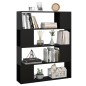 vidaXL Bücherregal Raumteiler Schwarz 100x24x124 cm vidaXL Bücherregal Raumteiler Schwarz 100x24x124 cm