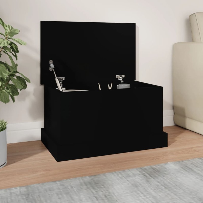 vidaXL Truhe Schwarz 50x30x28 cm Holzwerkstoff vidaXL Truhe Schwarz 50x30x28 cm Holzwerkstoff