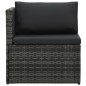 5-tlg. Garten-Sofagarnitur mit Auflagen Poly Rattan Grau 5-tlg. Garten-Sofagarnitur mit Auflagen Poly Rattan Grau