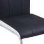 vidaXL Freischwinger 6 Stk. Schwarz Kunstleder vidaXL Freischwinger 6 Stk. Schwarz Kunstleder