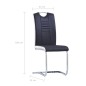 vidaXL Freischwinger 6 Stk. Schwarz Kunstleder vidaXL Freischwinger 6 Stk. Schwarz Kunstleder
