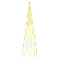 vidaXL LED-Weihnachtsbaum für Fahnenmast Warmweiß 310 LEDs 300 cm