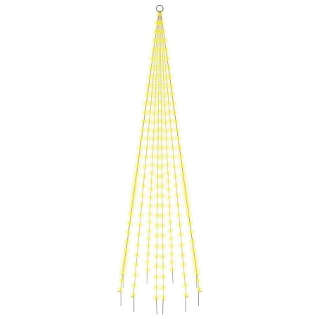 vidaXL LED-Weihnachtsbaum für Fahnenmast Warmweiß 310 LEDs 300 cm