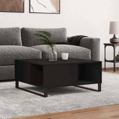 vidaXL Couchtisch Schwarz 80x80x36,5 cm Holzwerkstoff