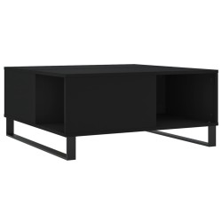 vidaXL Couchtisch Schwarz 80x80x36,5 cm Holzwerkstoff