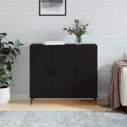 vidaXL Sideboard Schwarz 90x34x80 cm Holzwerkstoff
