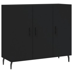 vidaXL Sideboard Schwarz 90x34x80 cm Holzwerkstoff