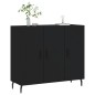 vidaXL Sideboard Schwarz 90x34x80 cm Holzwerkstoff vidaXL Sideboard Schwarz 90x34x80 cm Holzwerkstoff
