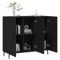 vidaXL Sideboard Schwarz 90x34x80 cm Holzwerkstoff vidaXL Sideboard Schwarz 90x34x80 cm Holzwerkstoff