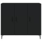 vidaXL Sideboard Schwarz 90x34x80 cm Holzwerkstoff vidaXL Sideboard Schwarz 90x34x80 cm Holzwerkstoff