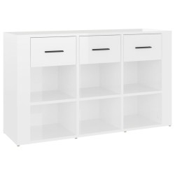 vidaXL Sideboard Hochglanz-Weiß 100x30x59,5 cm Holzwerkstoff