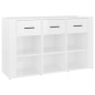 vidaXL Sideboard Hochglanz-Weiß 100x30x59,5 cm Holzwerkstoff vidaXL Sideboard Hochglanz-Weiß 100x30x59,5 cm Holzwerkstoff