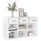 vidaXL Sideboard Hochglanz-Weiß 100x30x59,5 cm Holzwerkstoff vidaXL Sideboard Hochglanz-Weiß 100x30x59,5 cm Holzwerkstoff