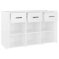 vidaXL Sideboard Hochglanz-Weiß 100x30x59,5 cm Holzwerkstoff vidaXL Sideboard Hochglanz-Weiß 100x30x59,5 cm Holzwerkstoff
