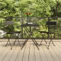 vidaXL Bistrostühle 2 Stk. Klappbar Schwarz Poly Rattan und Stahl vidaXL Bistrostühle 2 Stk. Klappbar Schwarz Poly Rattan und Stahl