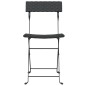 vidaXL Bistrostühle 2 Stk. Klappbar Schwarz Poly Rattan und Stahl vidaXL Bistrostühle 2 Stk. Klappbar Schwarz Poly Rattan und Stahl