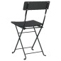 vidaXL Bistrostühle 2 Stk. Klappbar Schwarz Poly Rattan und Stahl vidaXL Bistrostühle 2 Stk. Klappbar Schwarz Poly Rattan und Stahl