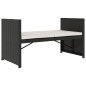 5-tlg. Garten-Lounge-Set mit Auflagen Poly Rattan Schwarz 5-tlg. Garten-Lounge-Set mit Auflagen Poly Rattan Schwarz