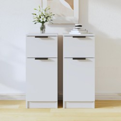 vidaXL Sideboards 2 Stk. Weiß 30x30x70 cm Holzwerkstoff