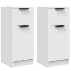 vidaXL Sideboards 2 Stk. Weiß 30x30x70 cm Holzwerkstoff