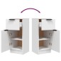 vidaXL Sideboards 2 Stk. Weiß 30x30x70 cm Holzwerkstoff vidaXL Sideboards 2 Stk. Weiß 30x30x70 cm Holzwerkstoff