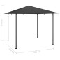 vidaXL Pavillon 3x3x2,7 m Anthrazit 180 g/m² vidaXL Pavillon 3x3x2,7 m Anthrazit 180 g/m²