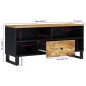 vidaXL TV-Schrank 100x33x46 cm Massivholz Mango & Holzwerkstoff vidaXL TV-Schrank 100x33x46 cm Massivholz Mango & Holzwerkstoff