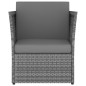 Gartensessel mit Hocker Poly Rattan Anthrazit Gartensessel mit Hocker Poly Rattan Anthrazit