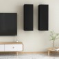 vidaXL TV-Schränke 2 Stk. Schwarz 30,5x30x90 cm Holzwerkstoff vidaXL TV-Schränke 2 Stk. Schwarz 30,5x30x90 cm Holzwerkstoff