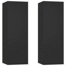 vidaXL TV-Schränke 2 Stk. Schwarz 30,5x30x90 cm Holzwerkstoff