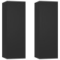 vidaXL TV-Schränke 2 Stk. Schwarz 30,5x30x90 cm Holzwerkstoff vidaXL TV-Schränke 2 Stk. Schwarz 30,5x30x90 cm Holzwerkstoff