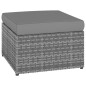 Gartensessel mit Hocker Poly Rattan Anthrazit Gartensessel mit Hocker Poly Rattan Anthrazit