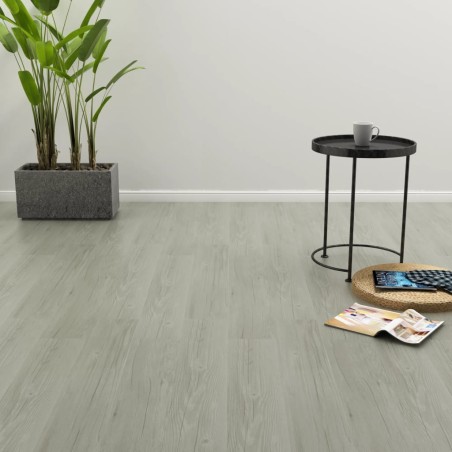vidaXL PVC Laminat Dielen Selbstklebend 4,46 m² 3 mm Grau