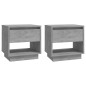 vidaXL Nachttische 2 Stk. Betongrau 45x34x44 cm Holzwerkstoff vidaXL Nachttische 2 Stk. Betongrau 45x34x44 cm Holzwerkstoff