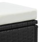 vidaXL 3-tlg. Garten-Lounge-Set mit Auflagen Poly Rattan Schwarz vidaXL 3-tlg. Garten-Lounge-Set mit Auflagen Poly Rattan Schwarz