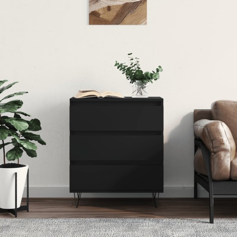 vidaXL Sideboard Schwarz 60x35x70 cm Holzwerkstoff vidaXL Sideboard Schwarz 60x35x70 cm Holzwerkstoff