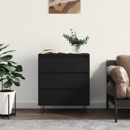 vidaXL Sideboard Schwarz 60x35x70 cm Holzwerkstoff
