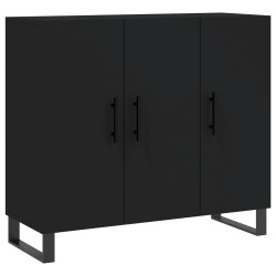 vidaXL Sideboard Schwarz 90x34x80 cm Holzwerkstoff